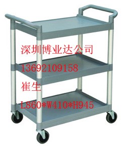 供應內蒙古自治區(qū)多功能塑料手推車 塑料三層手推車