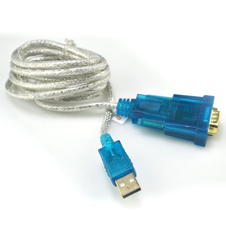 帝特DTECH USB轉串口轉接線 1.8M  透明材質