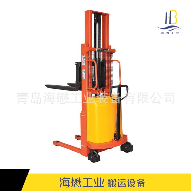 供應(yīng)半電動式推高車 威海廠家 半電動式堆高機(jī) 品質(zhì)保障