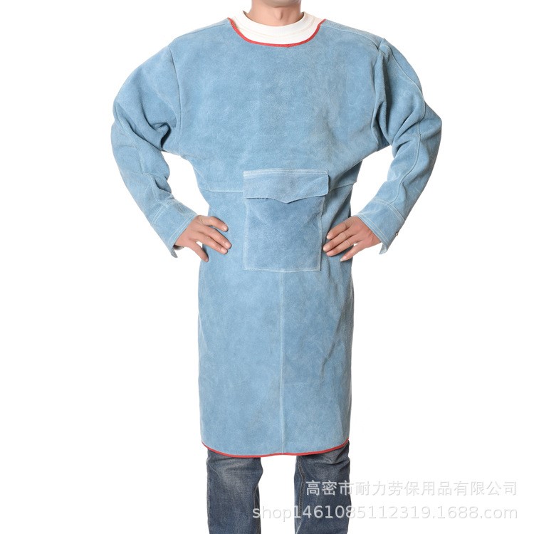 牛皮電焊服牛皮勞保服加工防護服長款保護服防燙阻燃工作服可定制