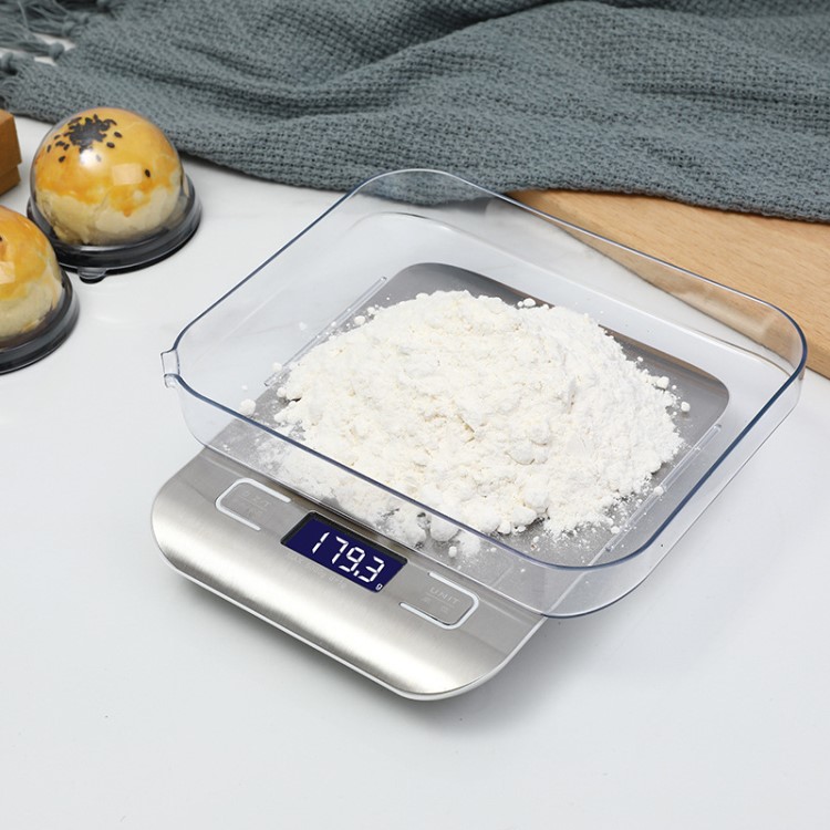 廠家批發  新款電子秤不銹鋼廚房秤家用食物秤防水克秤0.1g烘焙稱