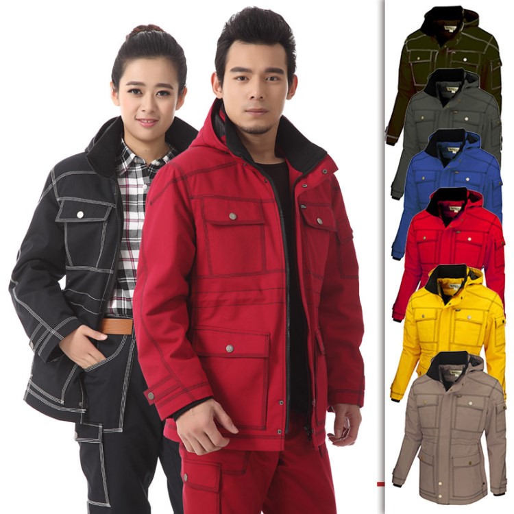 廠家冬季戶外新款防寒工作棉服耐磨勞保服加厚保溫絲綿工作裝定做