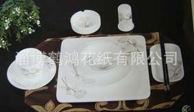 廠家供應定制骨瓷或強化瓷酒店擺臺用陶瓷花紙