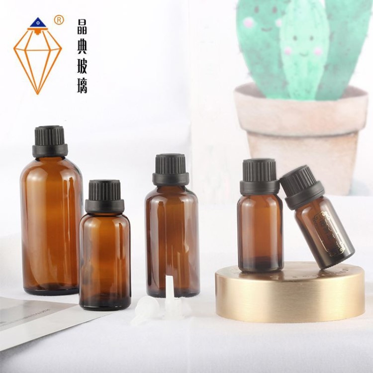 現(xiàn)貨茶色精油瓶包裝 10ml 20ml 50ml 30ml棕色避光分裝玻璃瓶