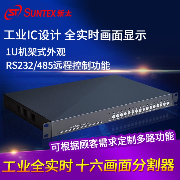 實時十六畫面分割器 16路視頻畫面分割處理器 監控用十六路輸入