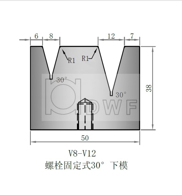 折彎機(jī)模具，下模，螺栓雙V下模V8~V12