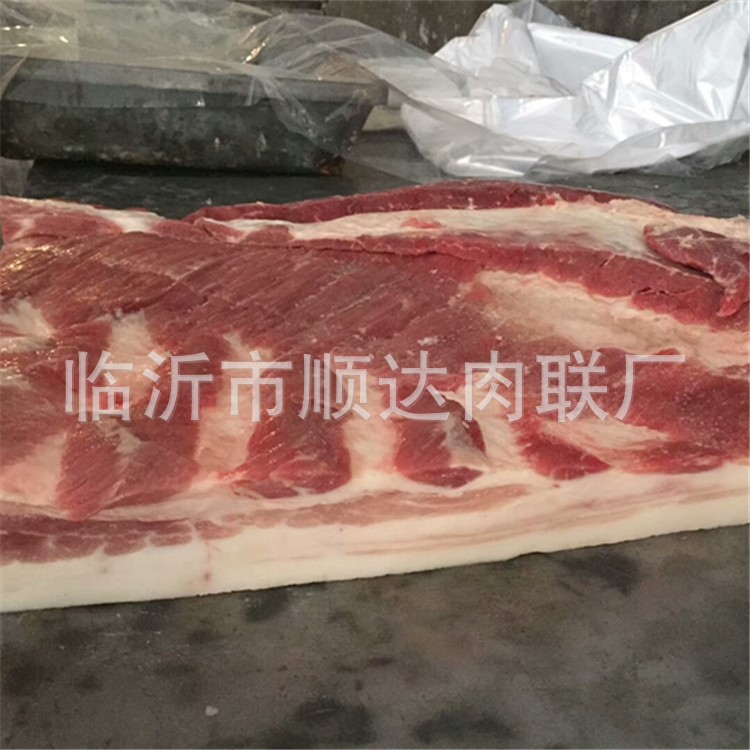 順達供應(yīng)凍豬五花肉 餐飲生鮮去皮去骨中方肉 冷凍五花肉批發(fā)