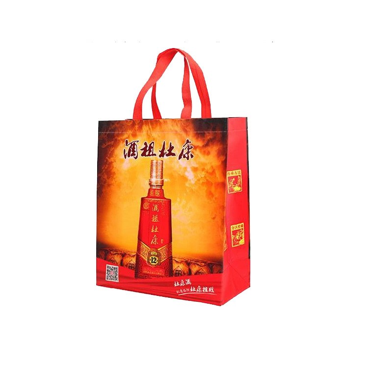 彩印覆膜無(wú)紡布手提宣傳禮品袋定制 無(wú)紡布袋定做免設(shè)計(jì)印logo