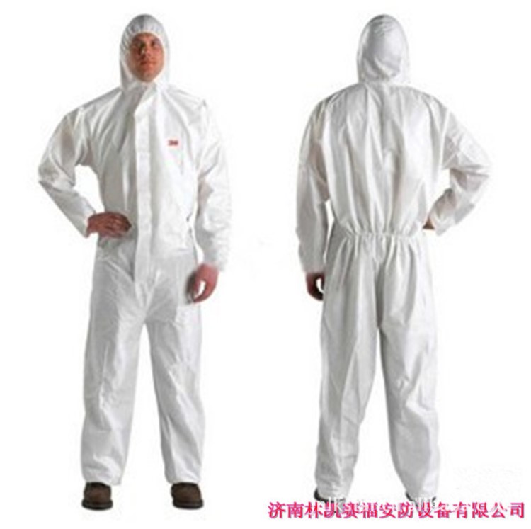 3M4510防护服带帽白色连体防尘服防液体喷溅一次性无纺布防护服