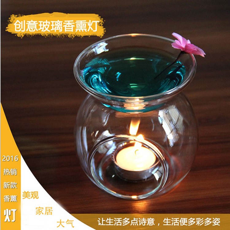 創意玻璃香薰燈家居浪漫藝術可定制印LOGO一件代發玻璃香薰燈