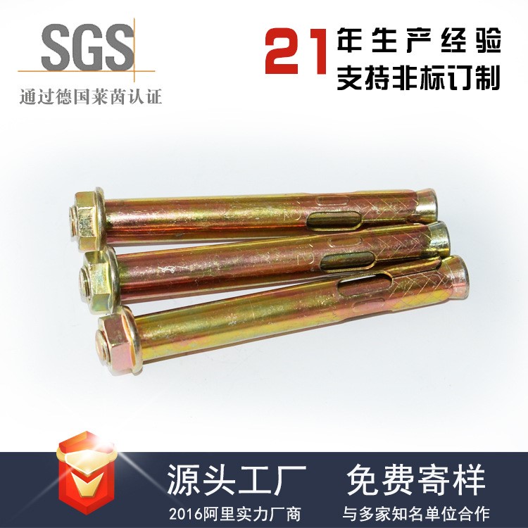 冀螺廠家直銷 國標(biāo)鍍鋅法蘭套管壁虎 防盜網(wǎng)專用緊固件膨脹螺絲