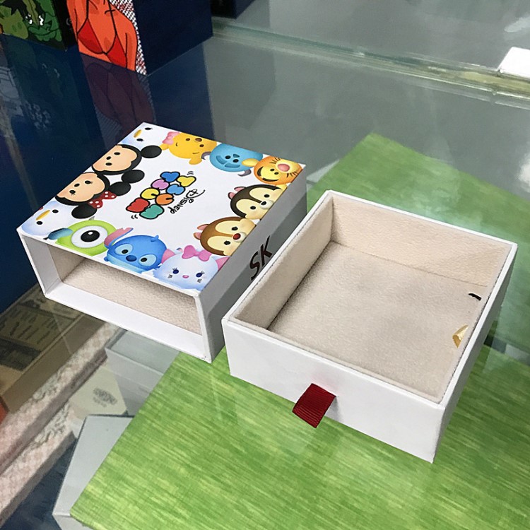 迪士尼包裝工廠定做松松禮品盒首飾新年金幣包裝盒抽拉盒紙盒