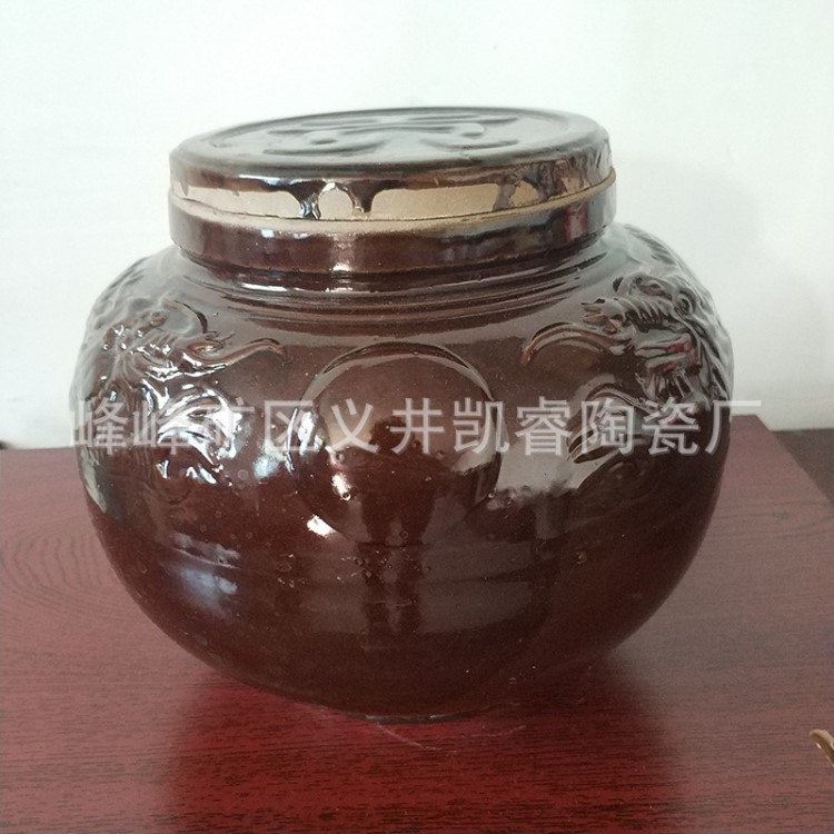 厂家批发泡菜坛陶土缸  密封陶瓷储物罐  陶瓷酒缸酒坛酒缸 陶瓷