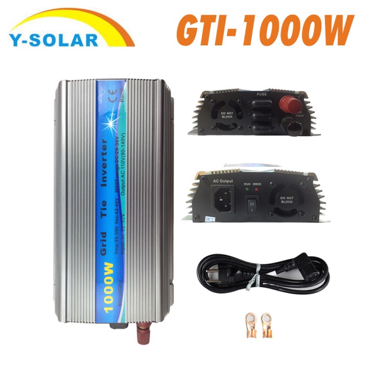 MPPT并网逆变器 弦波GTI-1000W太阳能逆变器110Vor220V18V36V