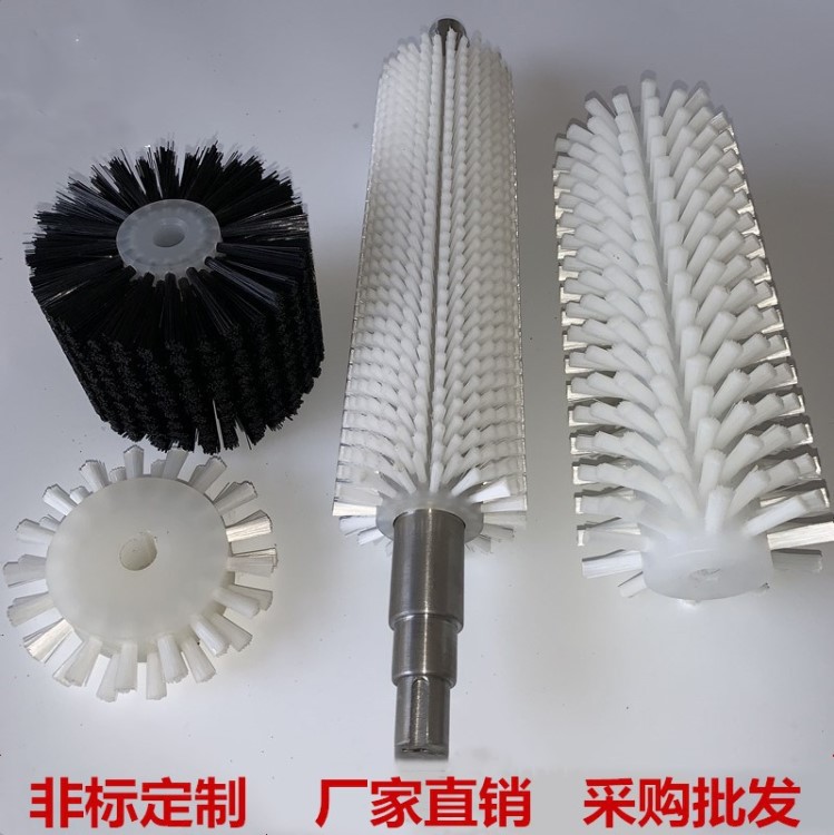 工業毛刷輥圓筒除塵打磨拋光滾筒尼龍刷子定做果蔬玻璃清洗機刷輥