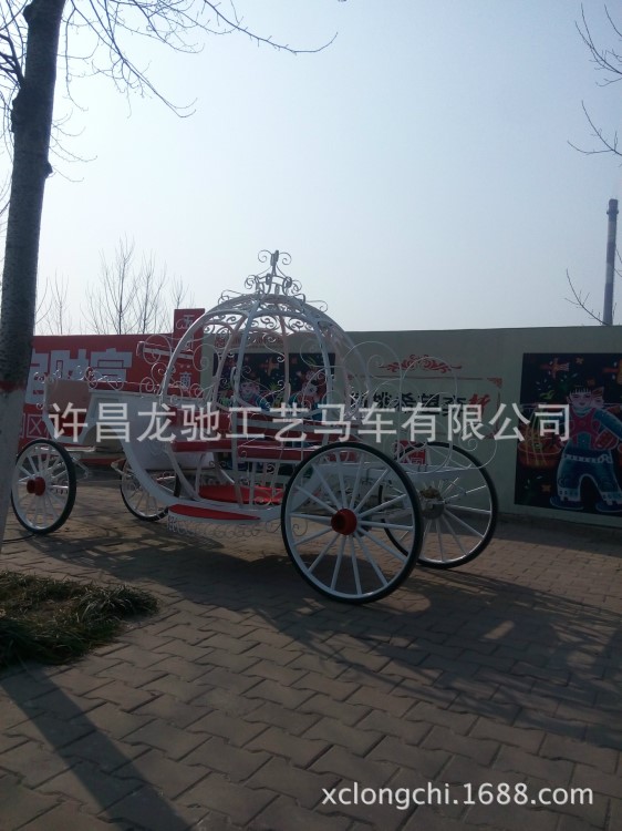 馬車廠家出售歐式婚禮婚慶南瓜馬車觀光展覽金屬工藝品馬車