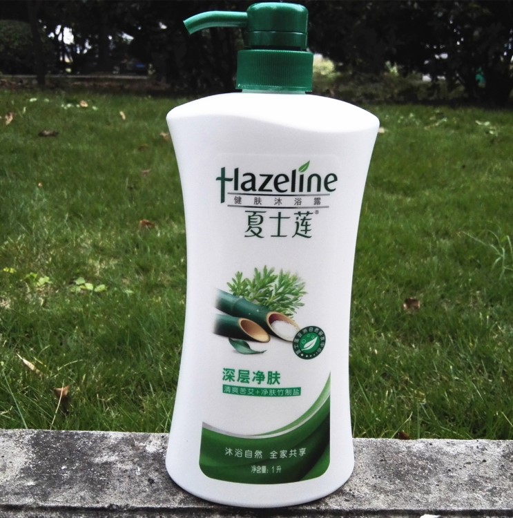 夏士蓮(Hazeline)健膚沐浴露 深層凈膚1L竹鹽苦艾草清爽潔凈