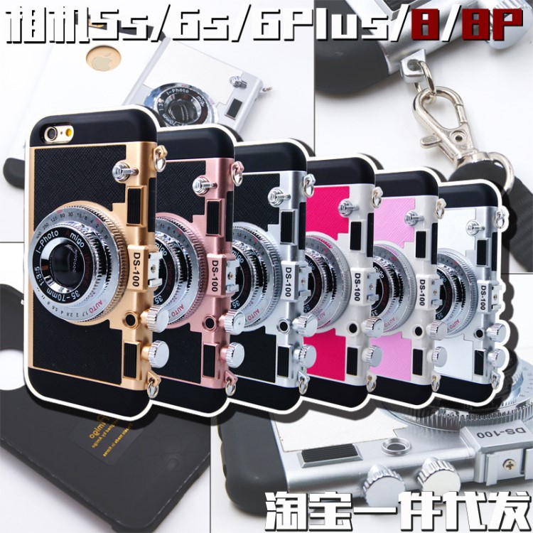 適用新款iPhone6s韓國(guó)照相機(jī)手機(jī)殼蘋果Xs max創(chuàng)意復(fù)古防摔單反8P