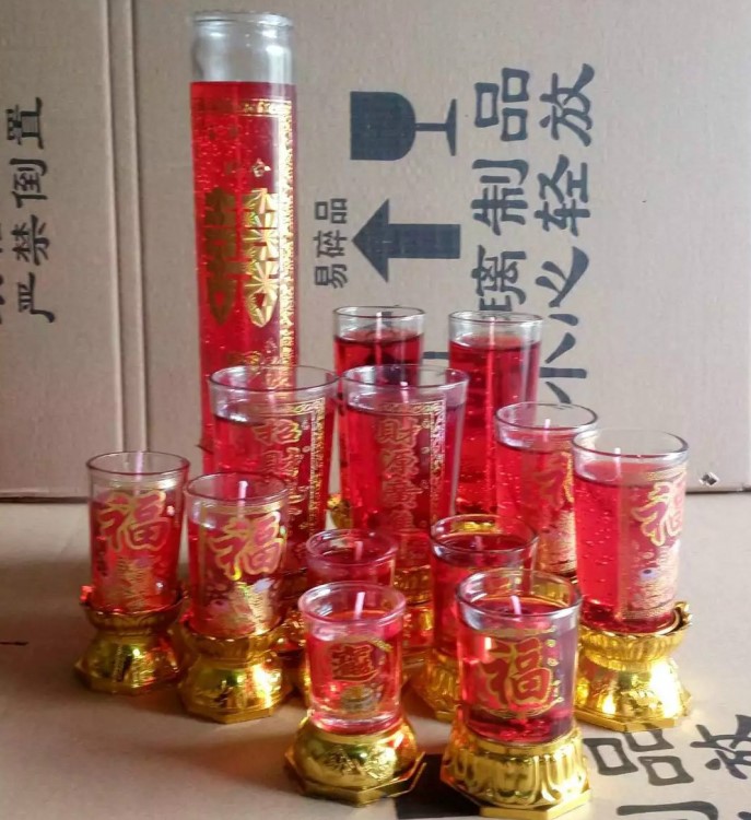 廠家直銷 佛教拜佛用品 宗教祭祀 無煙水晶果凍蠟燭