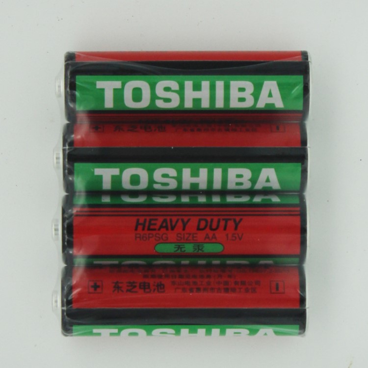 原裝行貨TOSHIBA東芝5號R6P碳性電池 4節(jié)裝 鬧鐘玩具電池