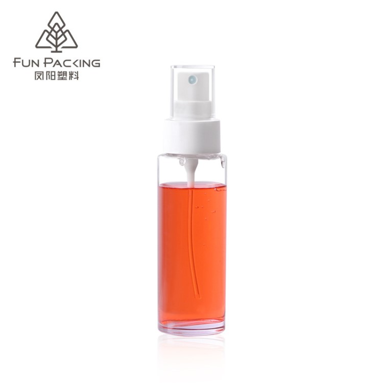 定制PETG喷雾瓶100ml 直圆透明厚壁厚底精油瓶 化妆品分装瓶