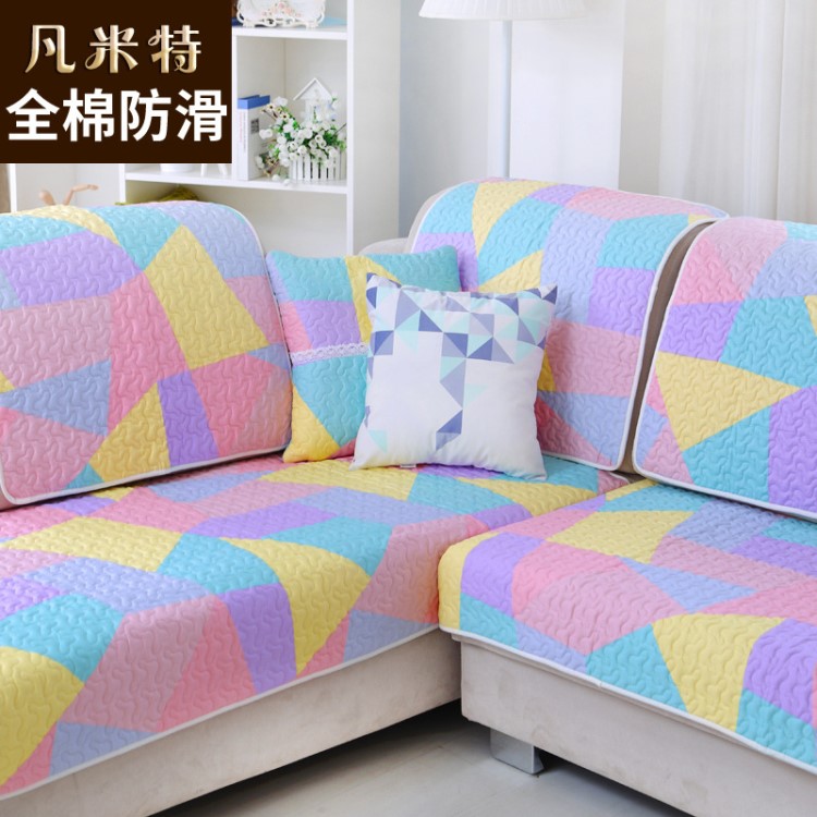 沙發墊布藝簡約現代四季防滑坐墊子皮沙發墊棉沙發套靠背套巾罩