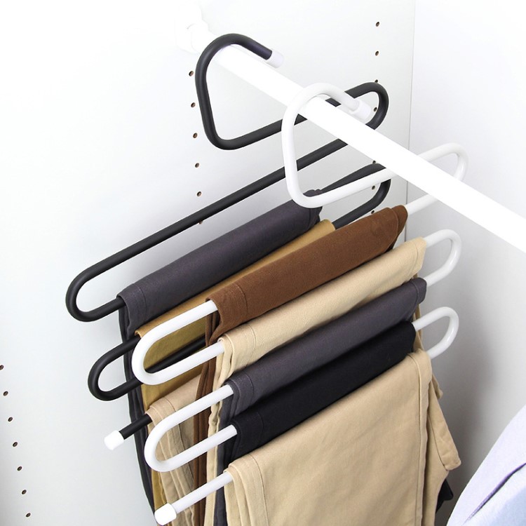 納川衣柜五層褲架 多功能S型不銹鋼魔術褲架 外貿出口品質