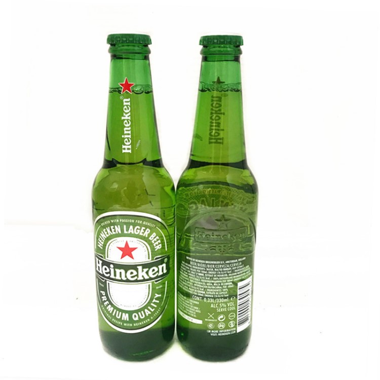 Heineken/喜力啤酒小麥麥芽精釀啤酒330ml*24瓶裝整箱暢飲世界杯