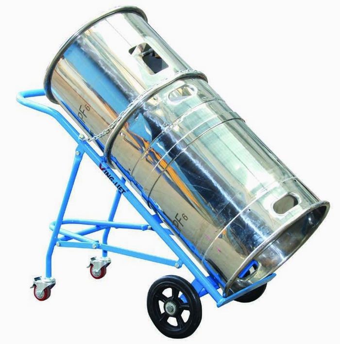 單氣瓶搬運車 201不銹鋼 雙氣瓶手推車運輸車 大鋼氣瓶小推車