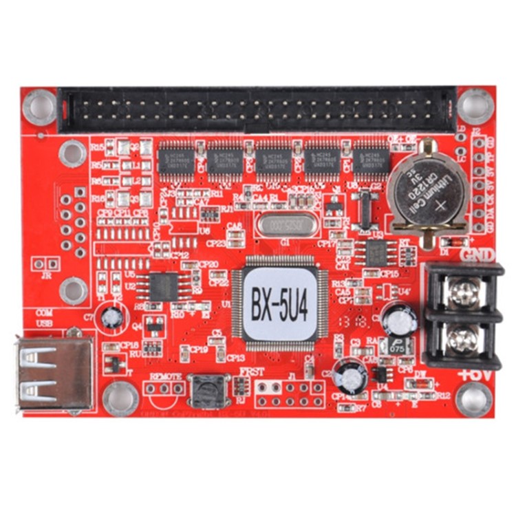 上海仰邦控制卡BX-5U4(U盘 串口) 原装多区域LED图文控制器