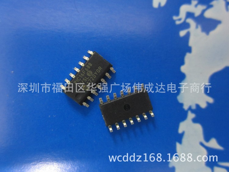 全新原装 PIC16F688-I/SL 8位微控制器-MCU 贴片14脚 PIC16F6