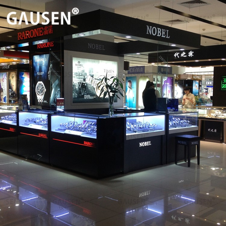 GAUSEN天手表柜臺(tái) 手表展示道具 鐘表玻璃展示柜臺(tái)