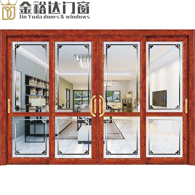 金裕达 断桥铝合金门窗 豪华120重型推拉门 别墅客厅阳台吊轨门