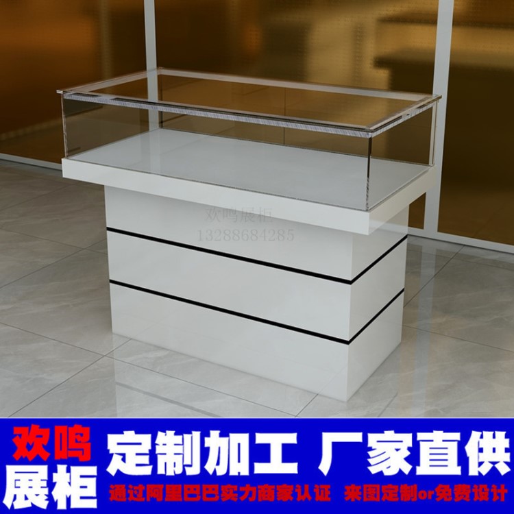 珠寶店裝修木質烤漆珠寶展示櫃設計定製木質烤漆玻璃展櫃展示櫃臺