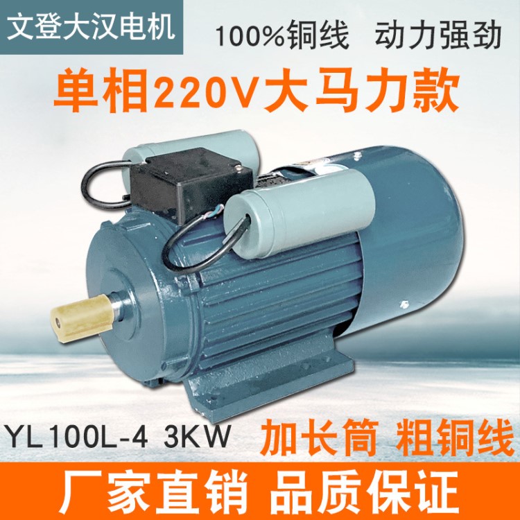 大馬力閩東單相雙值電容異步電動(dòng)機(jī)YL100L-4極3KW220V單相電動(dòng)機(jī)