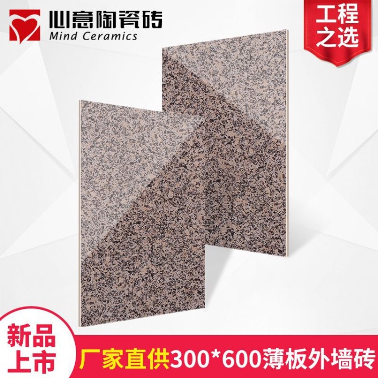 新品300*600薄板內(nèi)外墻磚別墅亮面耐磨瓷磚全拋釉通體大理石批發(fā)