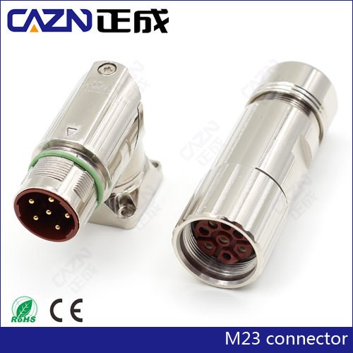 編碼器圓形連接器 現(xiàn)貨 M23 伺服電機(jī)插頭插座 公頭針/母頭孔