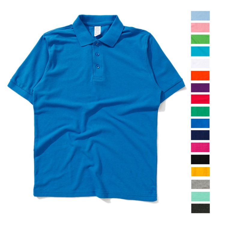 夏季新款POLO衫短袖男直筒翻領T恤工作服班服定制LOGO印字 MT0147
