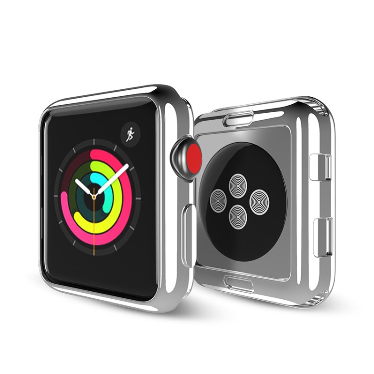 适用苹果Apple Watch护套 2/3/4代通用手表壳电镀tpu保护套