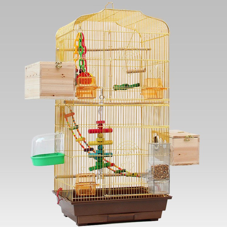 鸚鵡鳥(niǎo)籠子超大碼玄鳳虎皮八哥籠大號(hào)金色屬牡丹鷯哥繁殖3016G