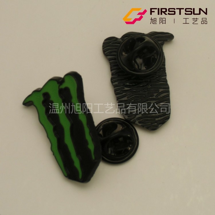 定制魔獸黑色琺瑯漆胸章 襟章 鋅合金材質 填色牢固光澤亮麗