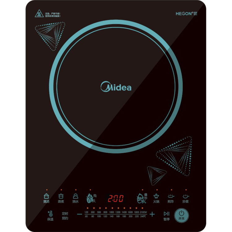 Midea/美的C21-RT2173電磁爐超薄節(jié)能多功能定時定溫帶可預(yù)約大火