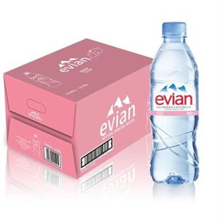 法國(guó)原裝 evian依云天然飲用礦泉水500ml*24瓶 高端礦物質(zhì)水