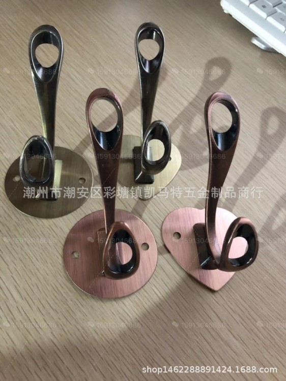 歐式仿古銅鋁合金鉤門后掛鉤單個(gè)衣鉤鞋柜壁掛客廳試衣間墻上鉤子