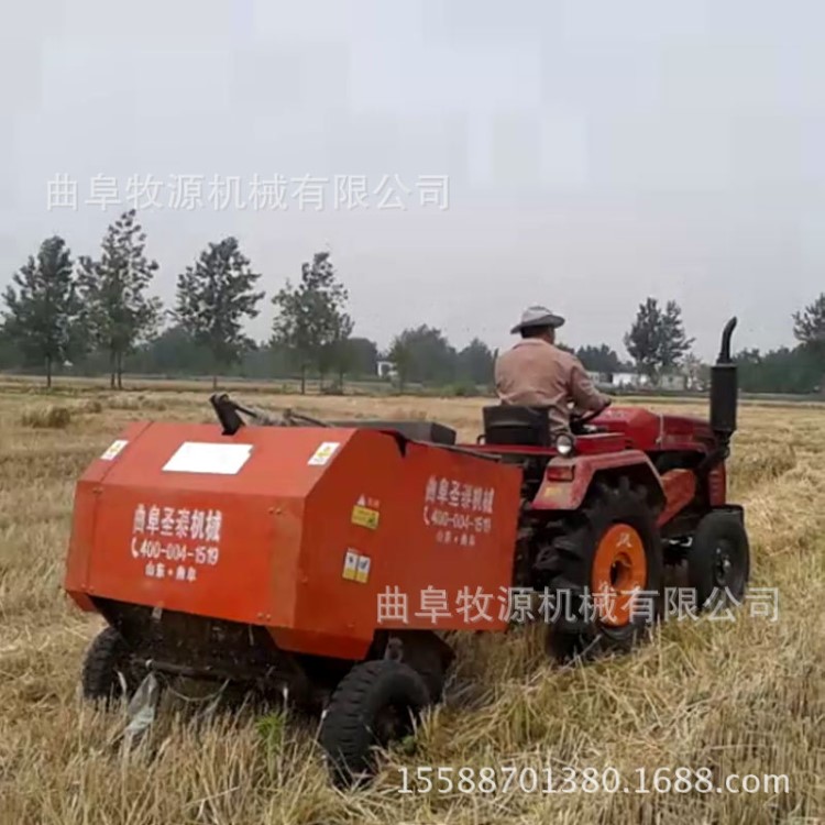 河南廠家直銷 80型號秸稈撿拾打捆機械 拖拉機牽引式 麻繩捆扎