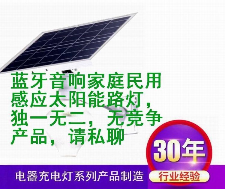 藍(lán)牙音響家庭民用感應(yīng)遙控太陽能路燈，無競爭產(chǎn)品，請私聊