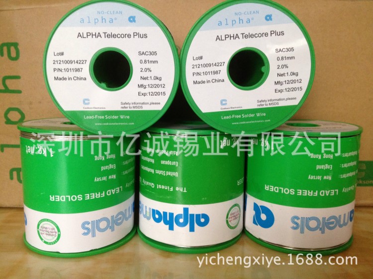 美國(guó)阿爾法含銀錫線alphaSAC305愛(ài)法環(huán)保無(wú)鉛焊錫絲多款線徑