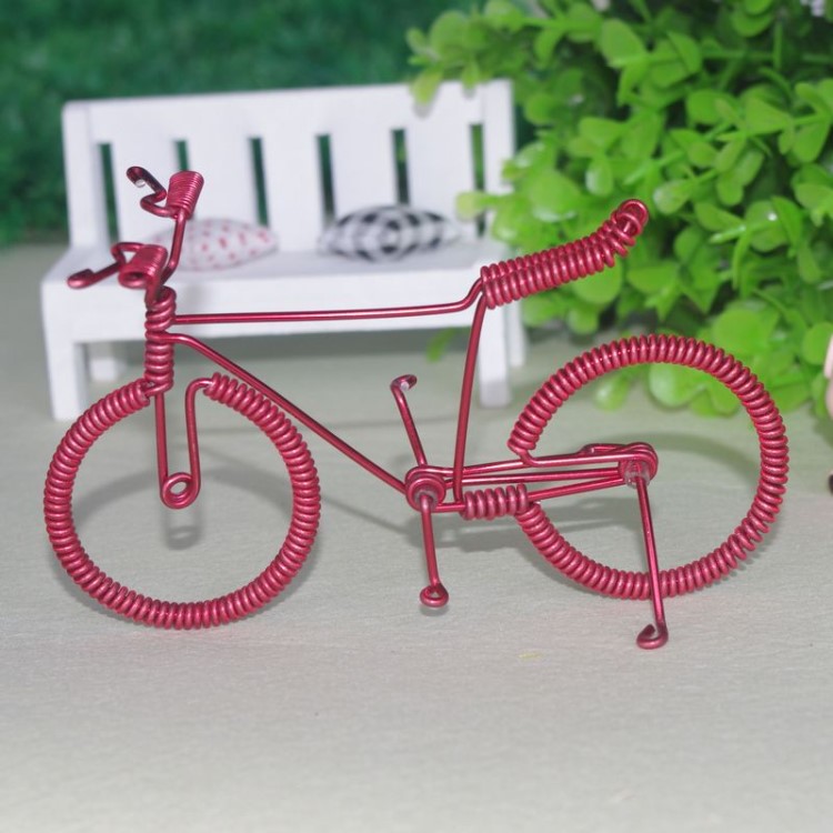 【細輪單車】鐵線工藝模型擺件創(chuàng)意家居手工自行車diy工藝品