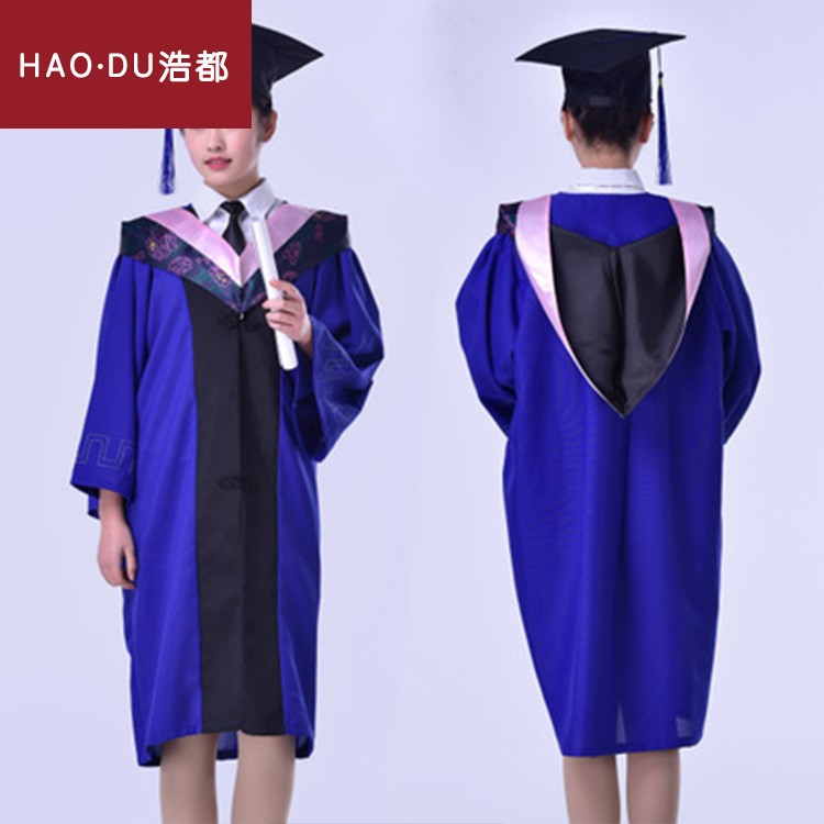 外貿(mào)批發(fā)碩士服研究生畢業(yè)禮服學(xué)士學(xué)位服含垂布和學(xué)士帽廠家定做