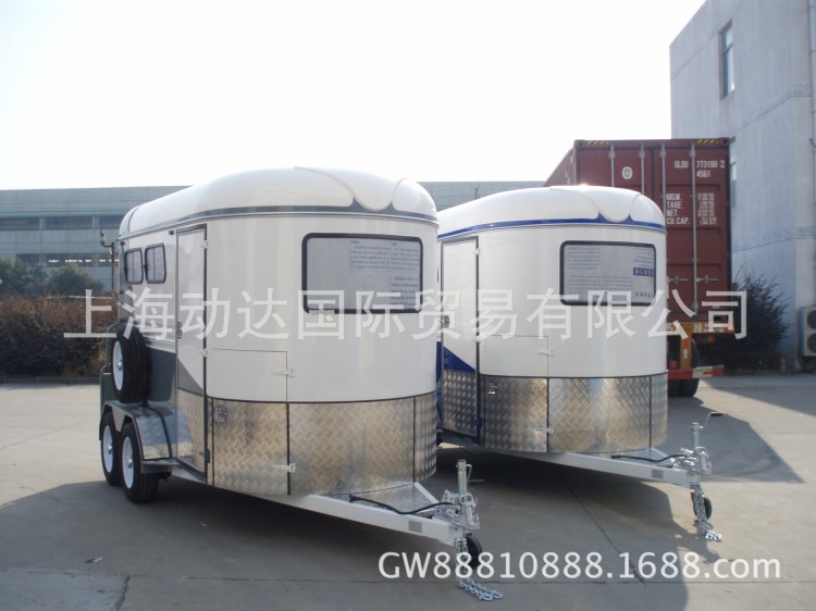 出口澳洲運馬拖車2馬斜載，運馬車，賽馬運馬車 馬拖車